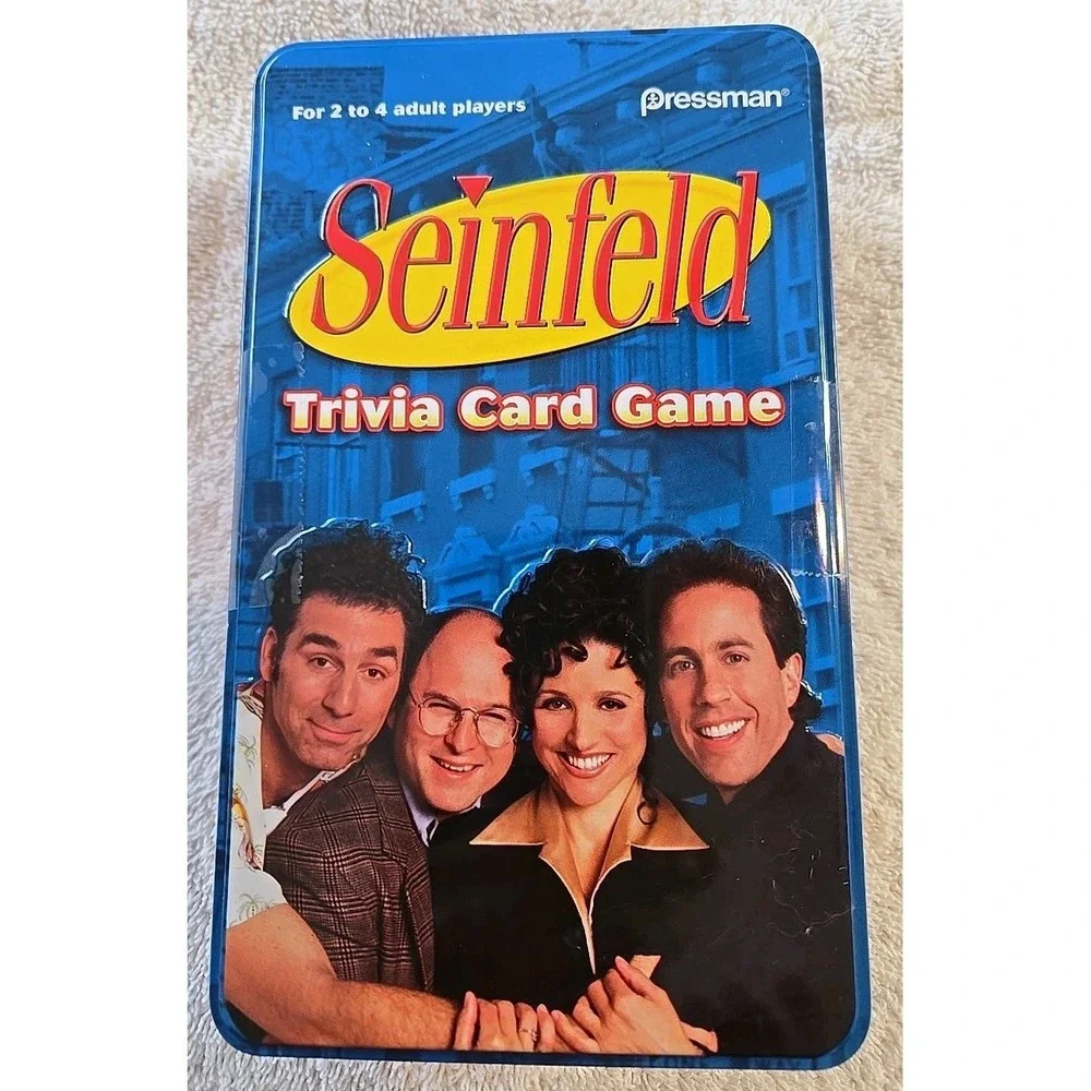 Seinfeld Trivia‎ Card Game in A Tin Container Open Box